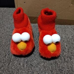 Elmo Toddler Plush Slippers Size Medium (5-6)